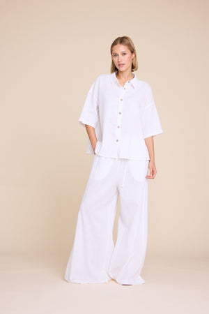 Line Of Oslo Fawcett Linen Trousers Trouser White 001
