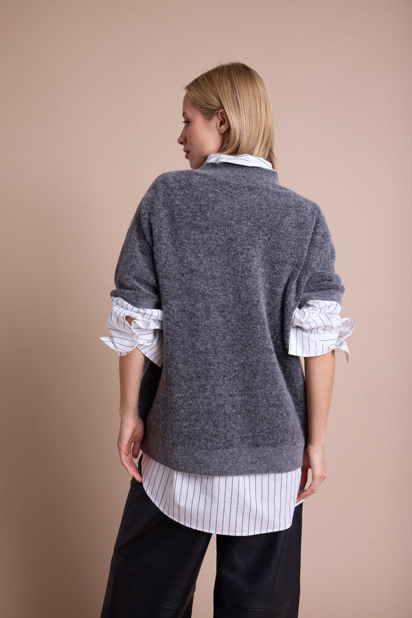 Line Of Oslo Gabby Strikket Topp  Antracite 004