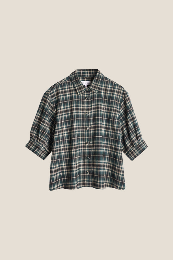 Line Of Oslo Girl Check Bluse Blouse Green 053