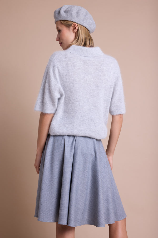 Line Of Oslo Grant Strikket Topp  Grey Melange 006