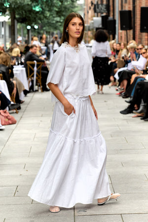 Line Of Oslo Hay Skirt Skirt White 001