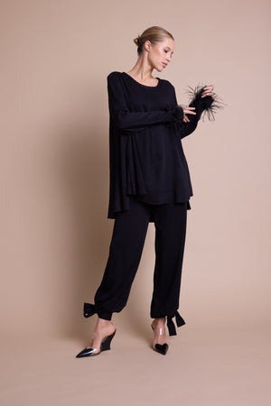 Line Of Oslo Hayley Bukse Trouser Black 097