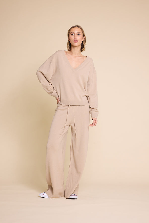 Line Of Oslo Holmes AW25 Trousers Knitted trouser Camel 061