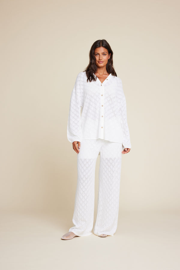 Line Of Oslo Holmes Trousers Knitwear Creme 091