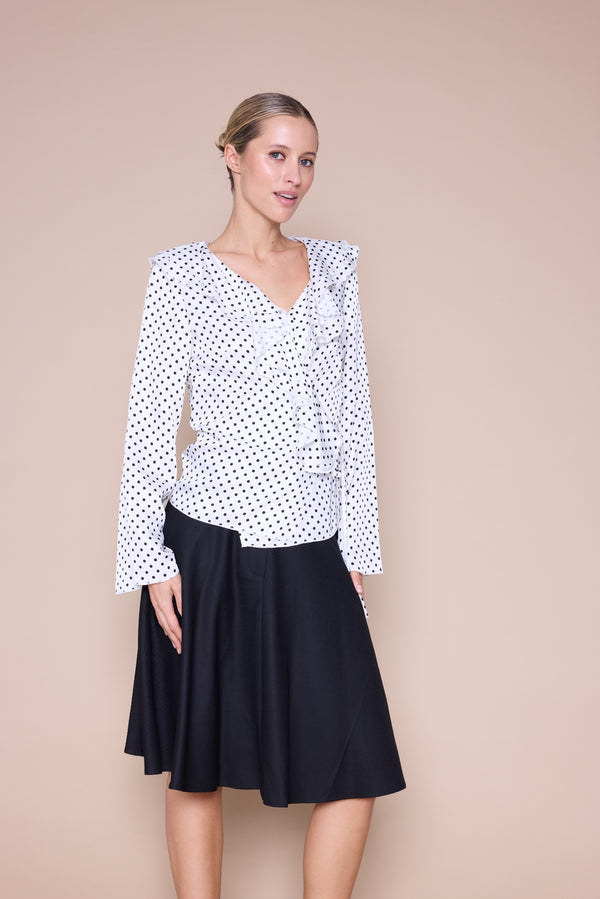 Line Of Oslo Honey Dots Bluse Blouse White 001