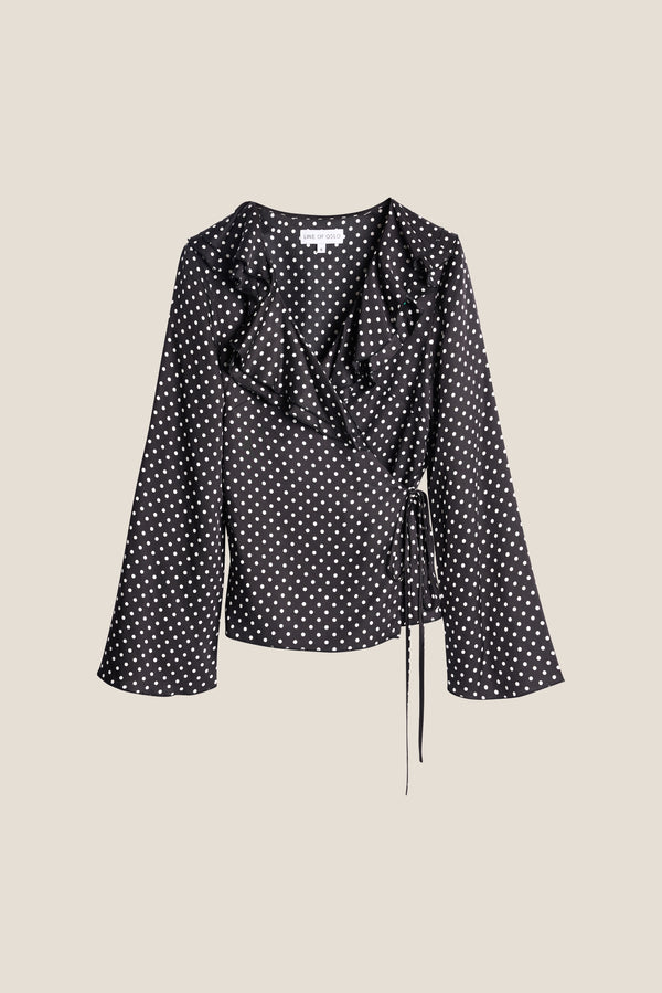 Line Of Oslo Honey Dots Bluse Blouse Black 097