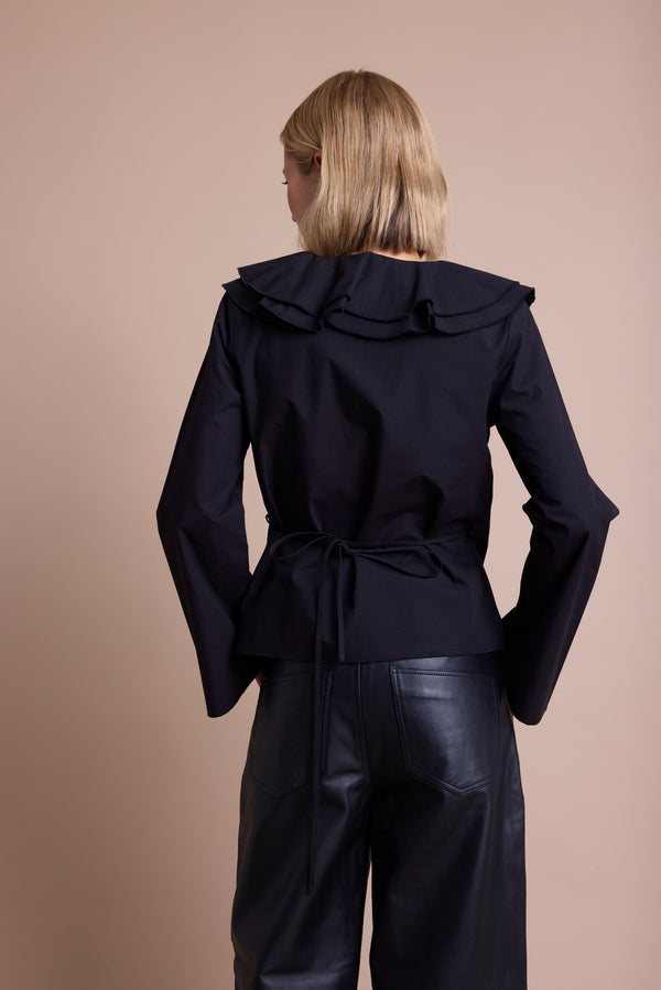 Line Of Oslo Honey Popline Bluse Blouse Black 097