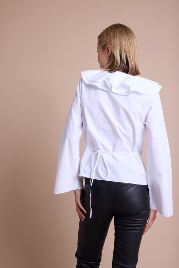 Line Of Oslo Honey Popline Bluse Blouse White 001