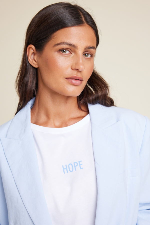 Line Of Oslo Hope T-shirt Top White 001