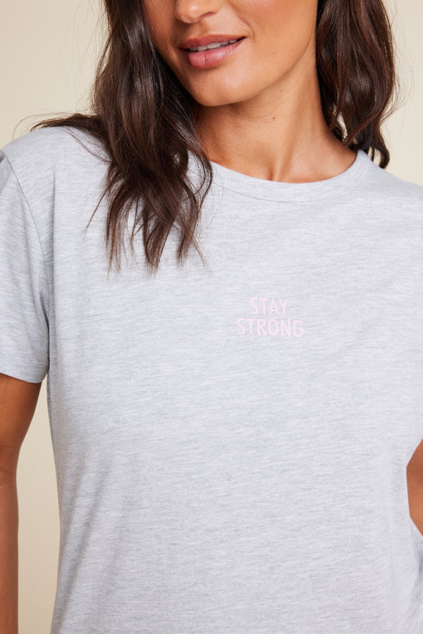 Line Of Oslo Hope T-shirt Top Grey Melange 006