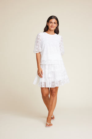 Line Of Oslo Hutton Embroidery Skirt Skirt White 001