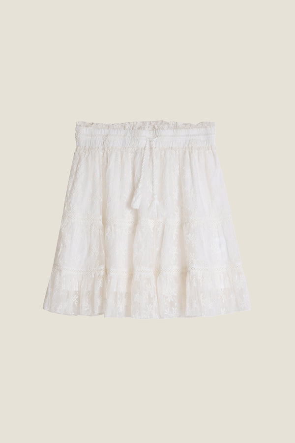 Line Of Oslo Hutton Embroidery Skirt Skirt White 001