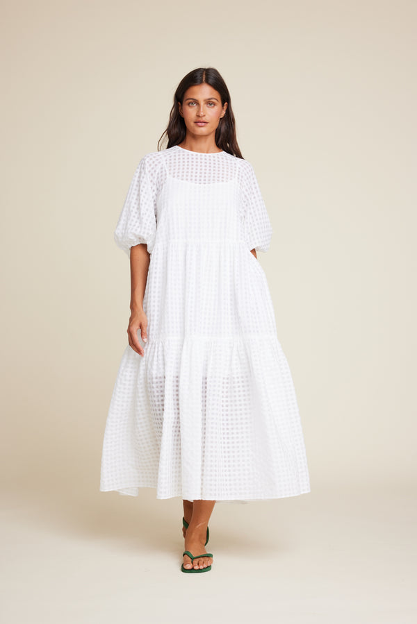 Line Of Oslo Ingrid Bubble Dress Dress White 001
