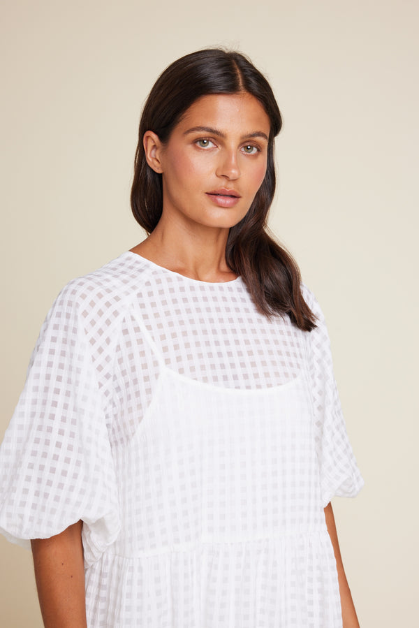 Line Of Oslo Ingrid Bubble Dress Dress White 001