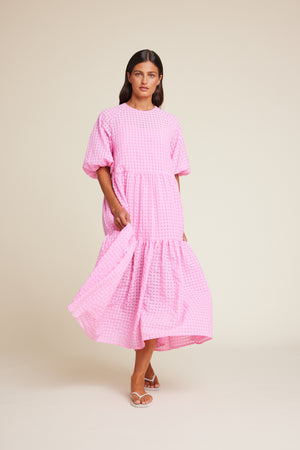 Line Of Oslo Ingrid Bubble Dress Dress Pink 002