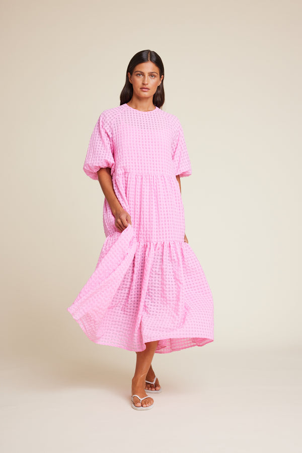 Line Of Oslo Ingrid Bubble Dress Dress Pink 002