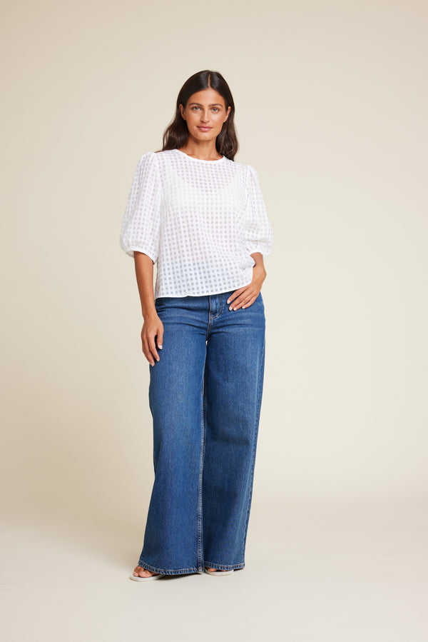 Line Of Oslo Isabel Bubble Top Top White 001