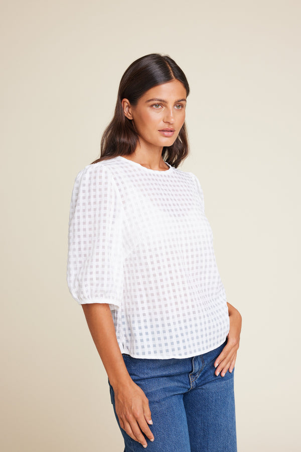 Line Of Oslo Isabel Bubble Top Top White 001
