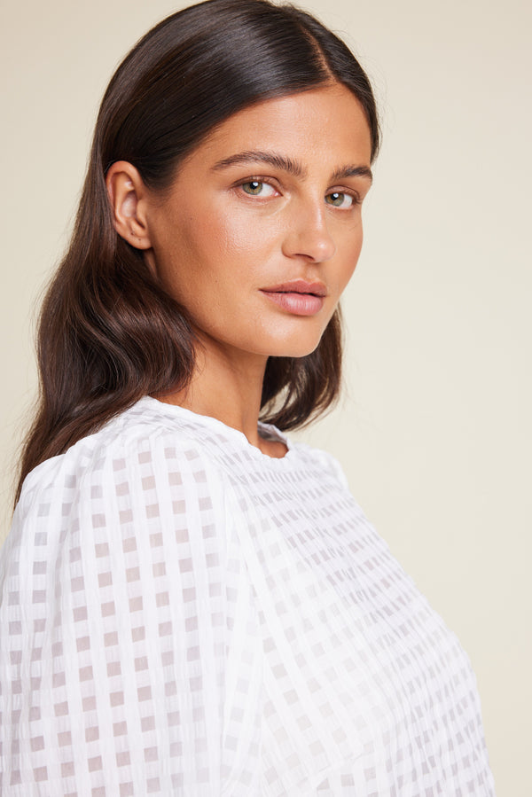 Line Of Oslo Isabel Bubble Top Top White 001