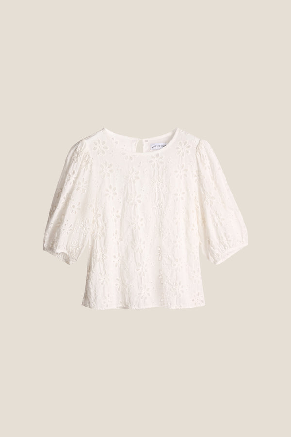 Line Of Oslo Isabel Lace Blouse Blouse White 001