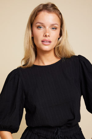 Line Of Oslo Isabel Solid Blouse Blouse Black 097