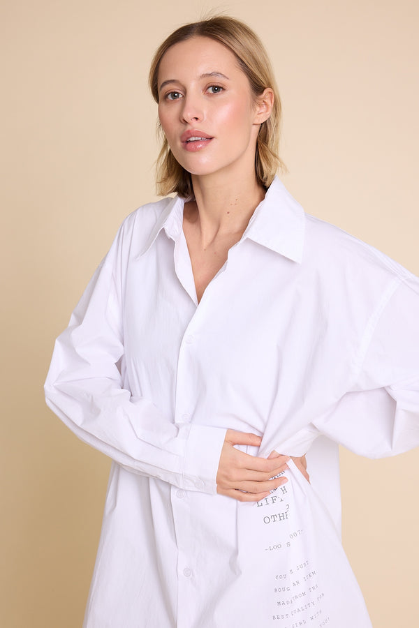 Line Of Oslo Jamie Solid Shirt Blouse White 001