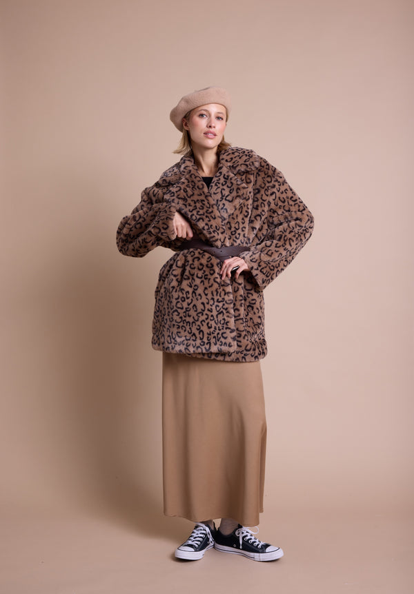 Line Of Oslo Josefine Satin Skjørt Skirt Camel 061