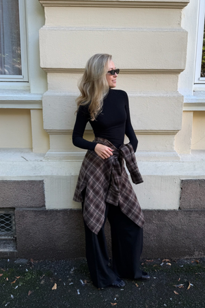 Line Of Oslo Line of Oslo Krista Check Shirt Blouse Brown 063