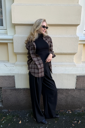 Line Of Oslo Line of Oslo Krista Check Shirt Blouse Brown 063