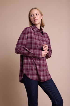 Line Of Oslo Krista Check Skjorte Blouse Port 008