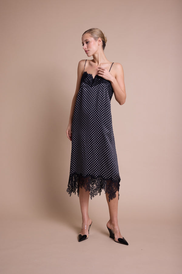 Line Of Oslo Lilly Dots Kjole Dress Black 097