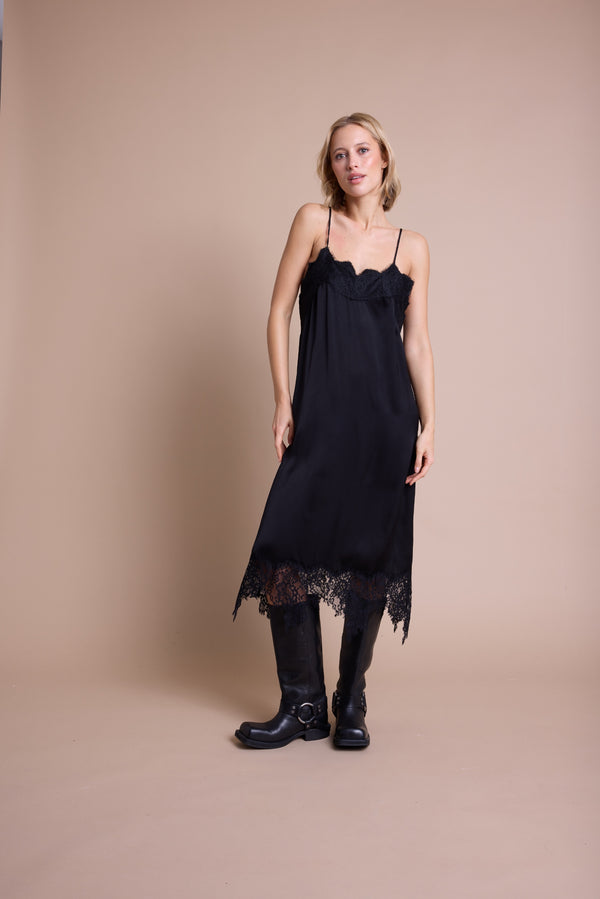 Line Of Oslo Lilly Lace Kjole Dress Black 097