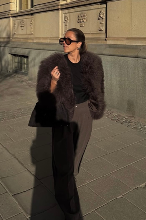 Line Of Oslo Line Fur Jacket Brown 063