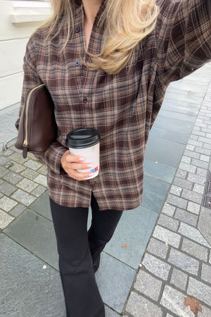 Line Of Oslo Line of Oslo Krista Check Shirt Blouse Brown 063