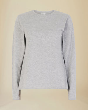 Line Of Oslo Lisa Longsleeve Sweaters Grey Melange 006