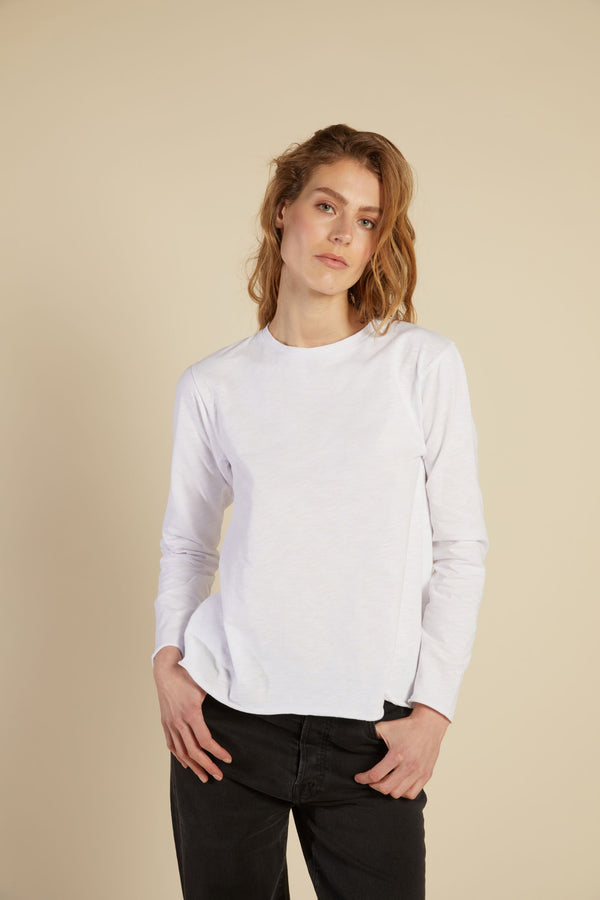 Line Of Oslo Lisa Longsleeve Sweater White 001
