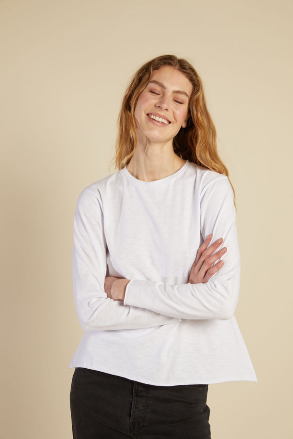 Line Of Oslo Lisa Longsleeve Sweater White 001