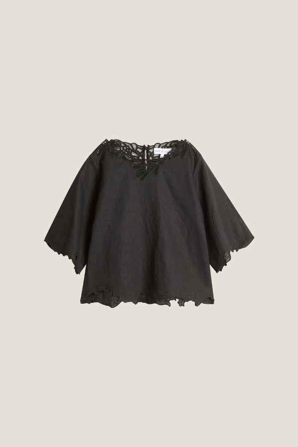 Line Of Oslo Lollo Lace Top Top Black 097
