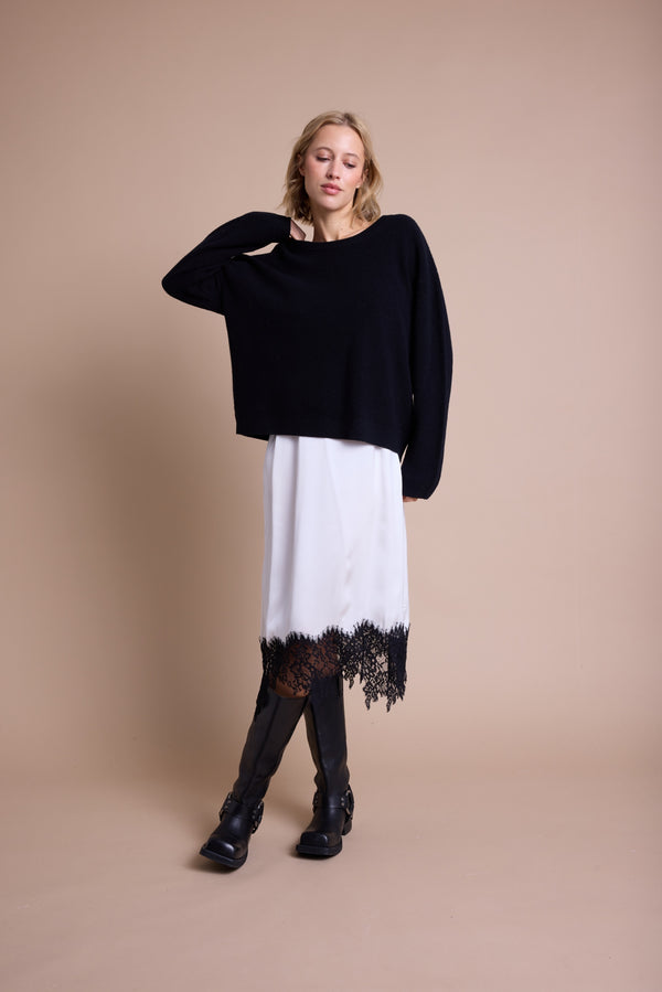 Line Of Oslo Luca Rib Genser  Black 097