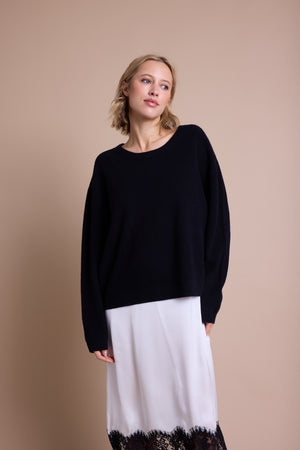Line Of Oslo Luca Rib Genser  Black 097