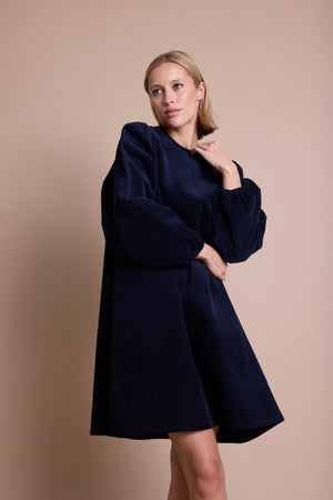 Line Of Oslo Luna Cord Kjole Dress Dark blue