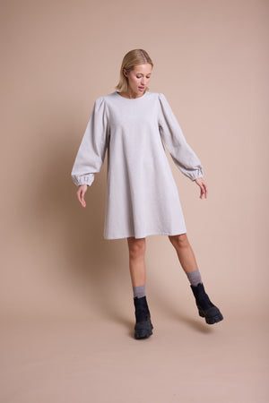 Line Of Oslo Luna Cord Kjole Dress Light Grey