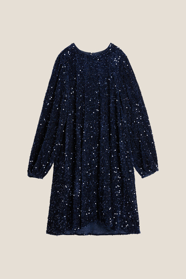 Line Of Oslo Luna Sequins Dress Dress Blue 066