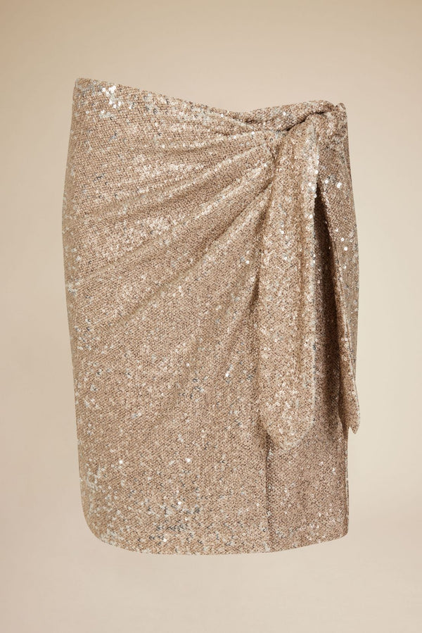 Line Of Oslo Maren Sequins Skirt Skirt Gold 010