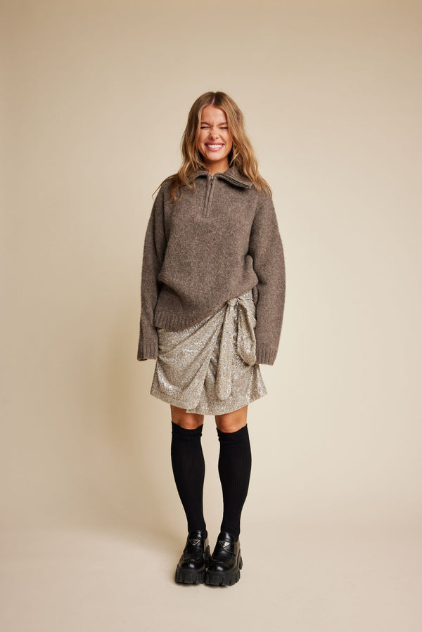 Line Of Oslo Maren Sequins Skirt Skirt Gold 010