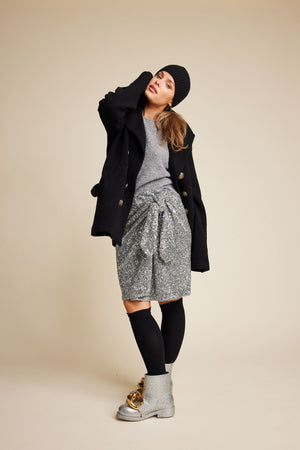 Line Of Oslo Maren Sequins Skirt Skirt Silver
