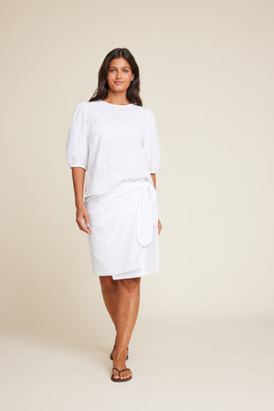 Line Of Oslo Maren Skirt Skirt White 001
