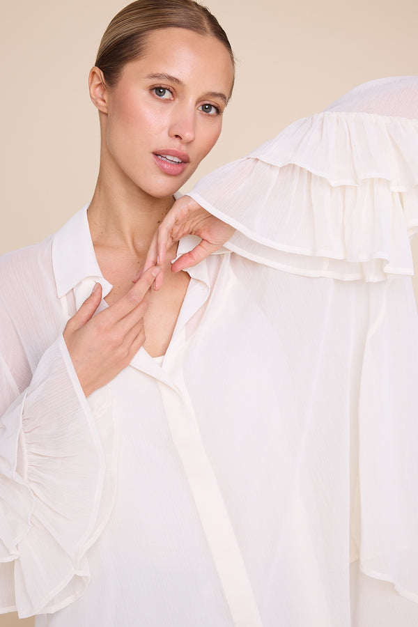 Line Of Oslo Maria Blouse Blouse Creme 091