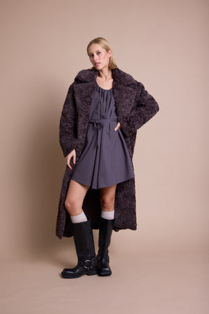 Line Of Oslo Me Long Kåpe Jacket Brown 063