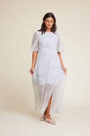 Line Of Oslo Miller Chiffon Dress Dress Light Blue 003